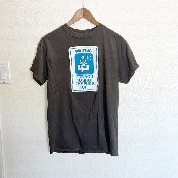 Spencer's Other - Spencer’s Graphic Profanity Insult Men’s Gray T Shirt